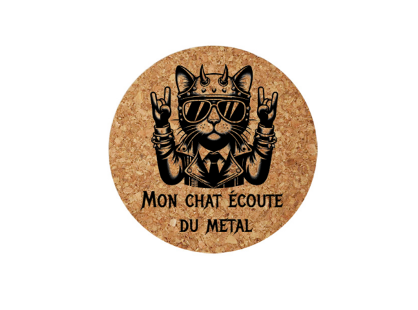 Sous-verre en liège - metal 3
