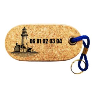 Porte-clefs bateau en liège naturel - Atelier Aby - Côtes d'Armor - Bretagne