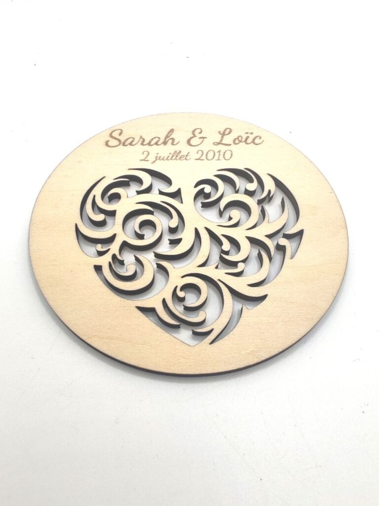 Invitation Coeur Mariage - Atelier Aby - Côtes d'Armor