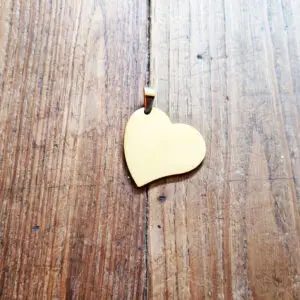 Pendentif coeur or - Atelier Aby - Bretagne - Produits artisanaux