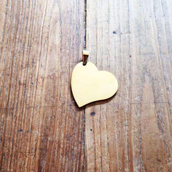 Pendentif coeur or - Atelier Aby - Bretagne - Produits artisanaux