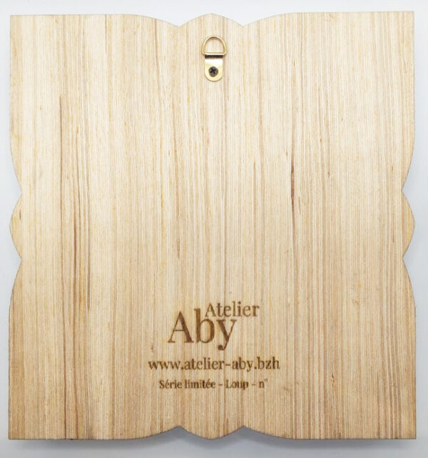 Tableau Loup en bois - Atelier Aby - Bretagne - Produits artisanaux