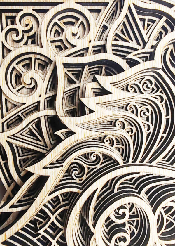 Tableau Loup en bois - Atelier Aby - Bretagne - Produits artisanaux
