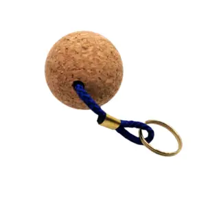 Porte-clefs liège forme boule - Atelier Aby - Côtes d'Armor - Bretagne