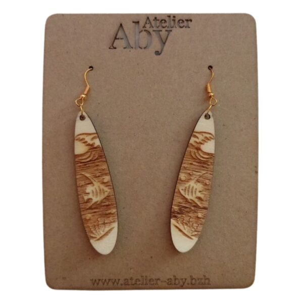 Boucles d'oreilles longues - Poissons - Atelier Aby - Plérin - Côtes d'Armor - Bretagne