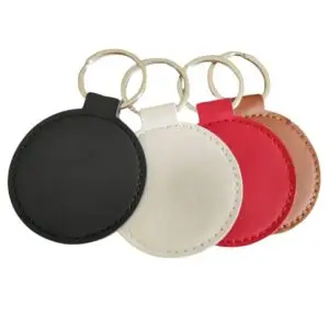 Porte-clef simili cuir noir blanc rouge marron - Côtes d'Armor - Atelier Aby