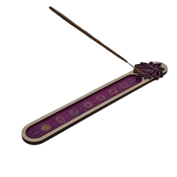 Porte Encens Lotus Et 7 Chakras - Atelier Aby - Bretagne