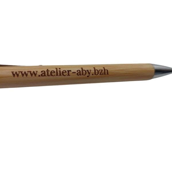 Exemple Stylo en bambou personnalisé - Atelier Aby - Côtes d'Armor