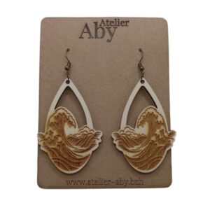 Boucles Oreilles Vagues - Atelier Aby - Bretagne