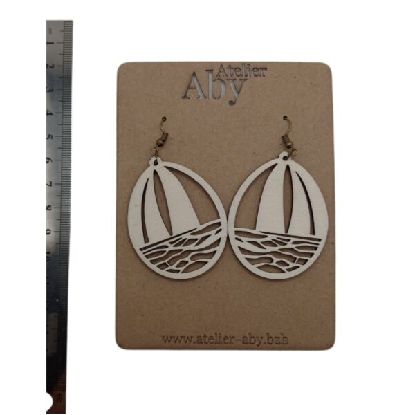 Boucle Oreilles Bateaux - Atelier Aby - Côtes d'Armor