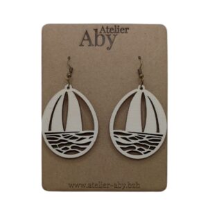 Boucle Oreilles Bateaux - Atelier Aby - Côtes d'Armor