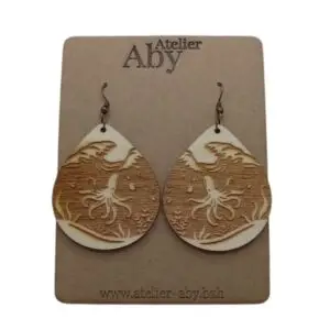 Boucle Oreilles Pieuvres - Atelier Aby - Bretagne
