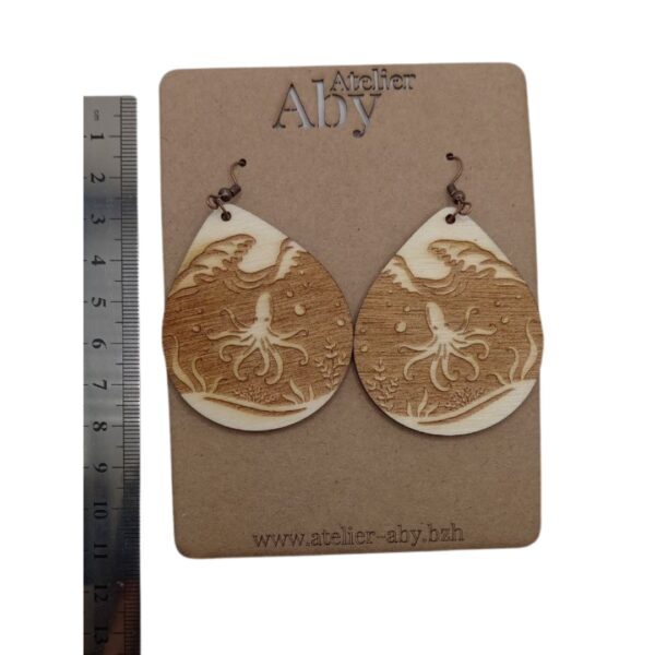Boucle Oreilles Pieuvres - Atelier Aby - Bretagne