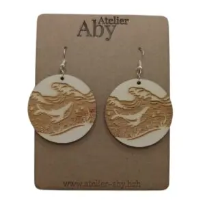 Boucles Oreilles Baleine - Atelier Aby - Bretagne