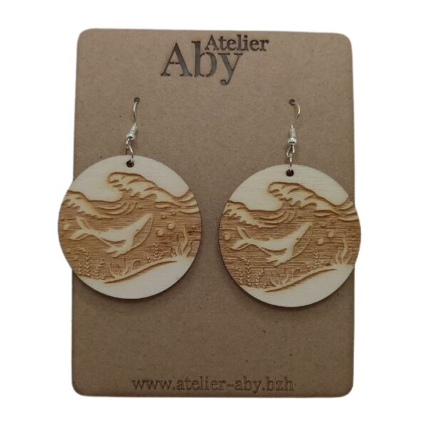 Boucles Oreilles Baleine - Atelier Aby - Bretagne
