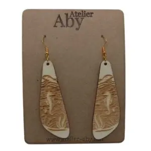 Boucles Oreilles hippocampes - Atelier Aby - Côtes d'Armor