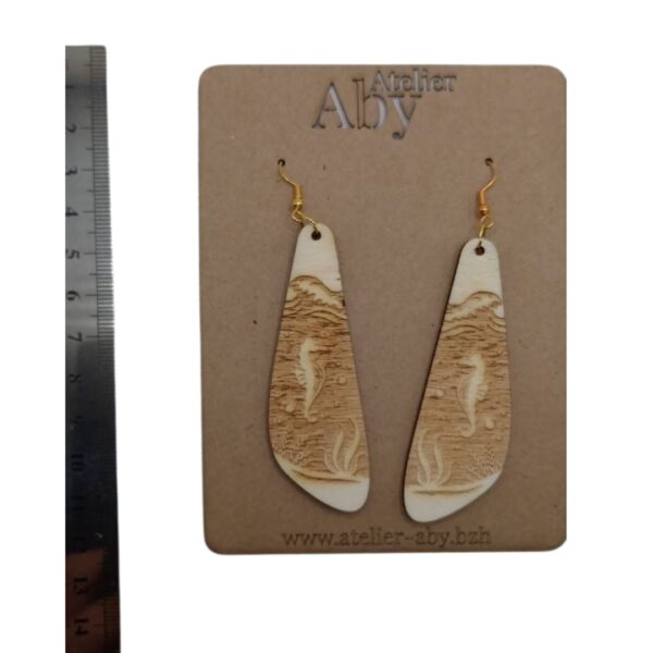 Boucles Oreilles hippocampes - Atelier Aby - Côtes d'Armor