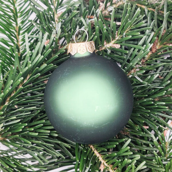 Boule de Noël verte mat personnalisable – Image 2