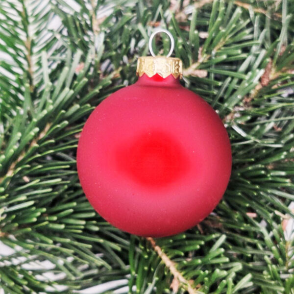 Boule de Noël rouge mat personnalisable – Image 2