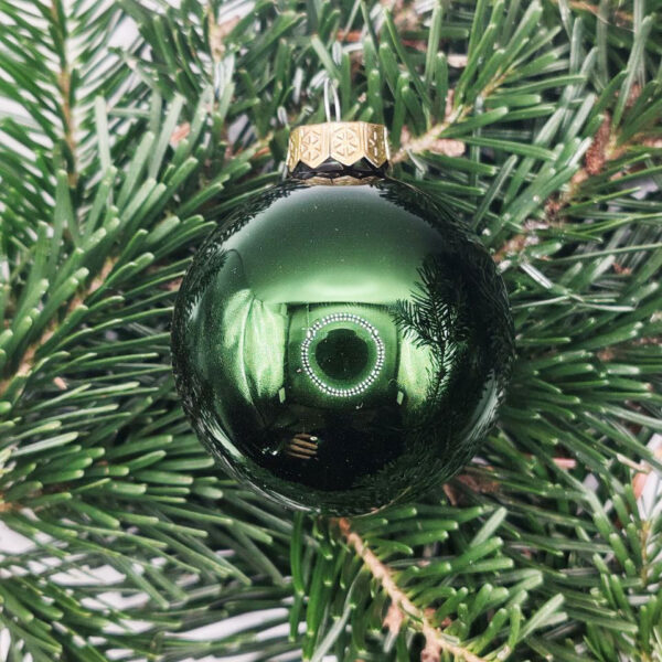 Boule de Noël verte brillante personnalisable – Image 2