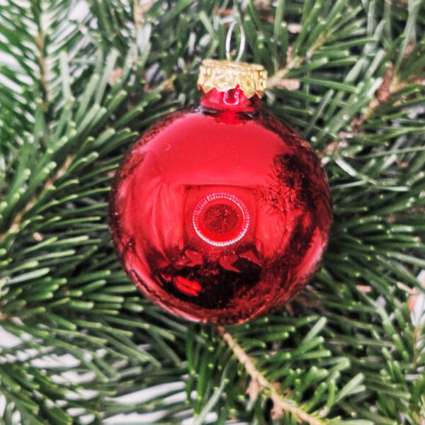 Boule de Noël rouge brillante personnalisable – Image 2