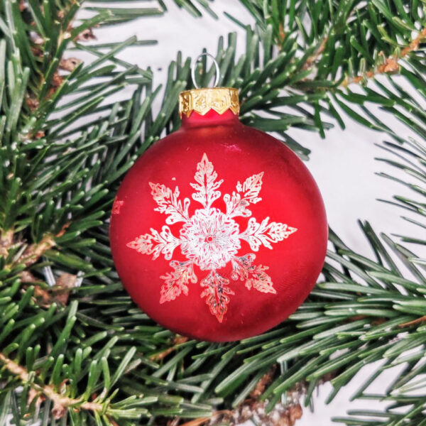 Boule de Noël rouge brillante personnalisable – Image 5