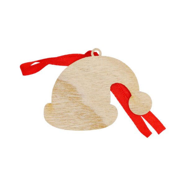 Décoration en bois personnalisable - Bonnet de Noël