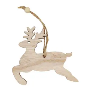 Décoration en bois personnalisable - Renne de Noël