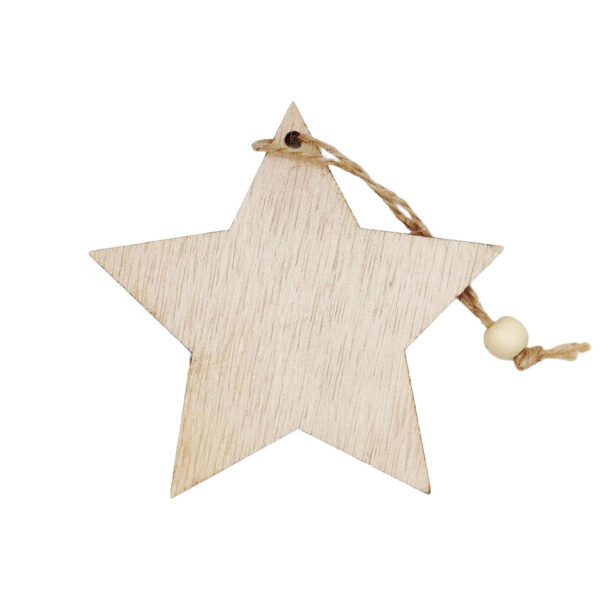 Décoration de Noël en bois personnalisable - Étoile