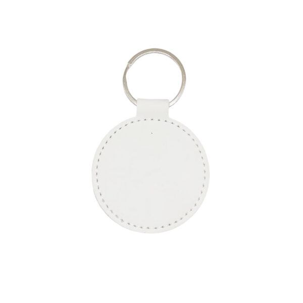 Porte-clés rond simili cuir - personnalisable – Image 4
