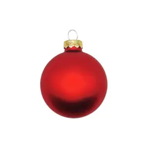Boule de Noël rouge mat personnalisable
