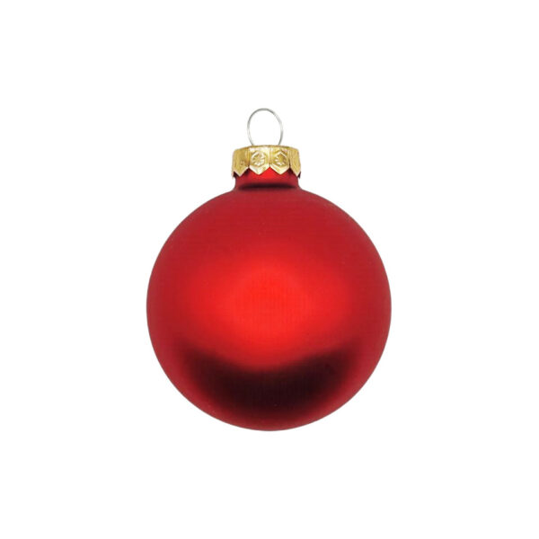 Boule de Noël rouge mat personnalisable