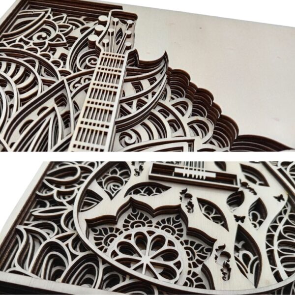 Guitare fleurie - personnalisable - Atelier Aby - Bretagne