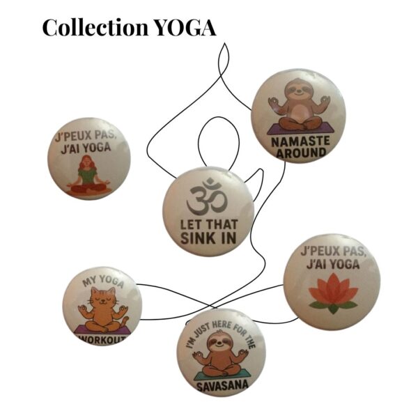 Exemple Badges Yoga - Atelier Aby - Côtes Armor