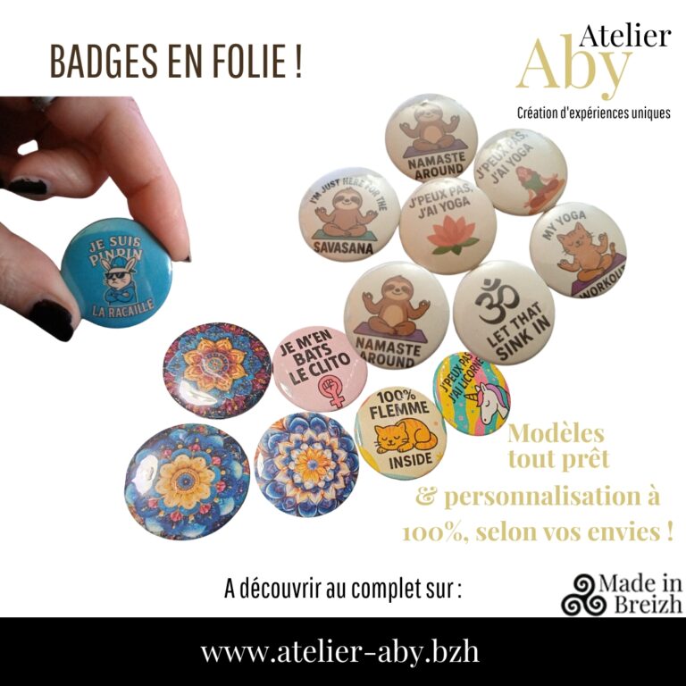 ATELIER ABY - Badges personnalisable - Bretagne